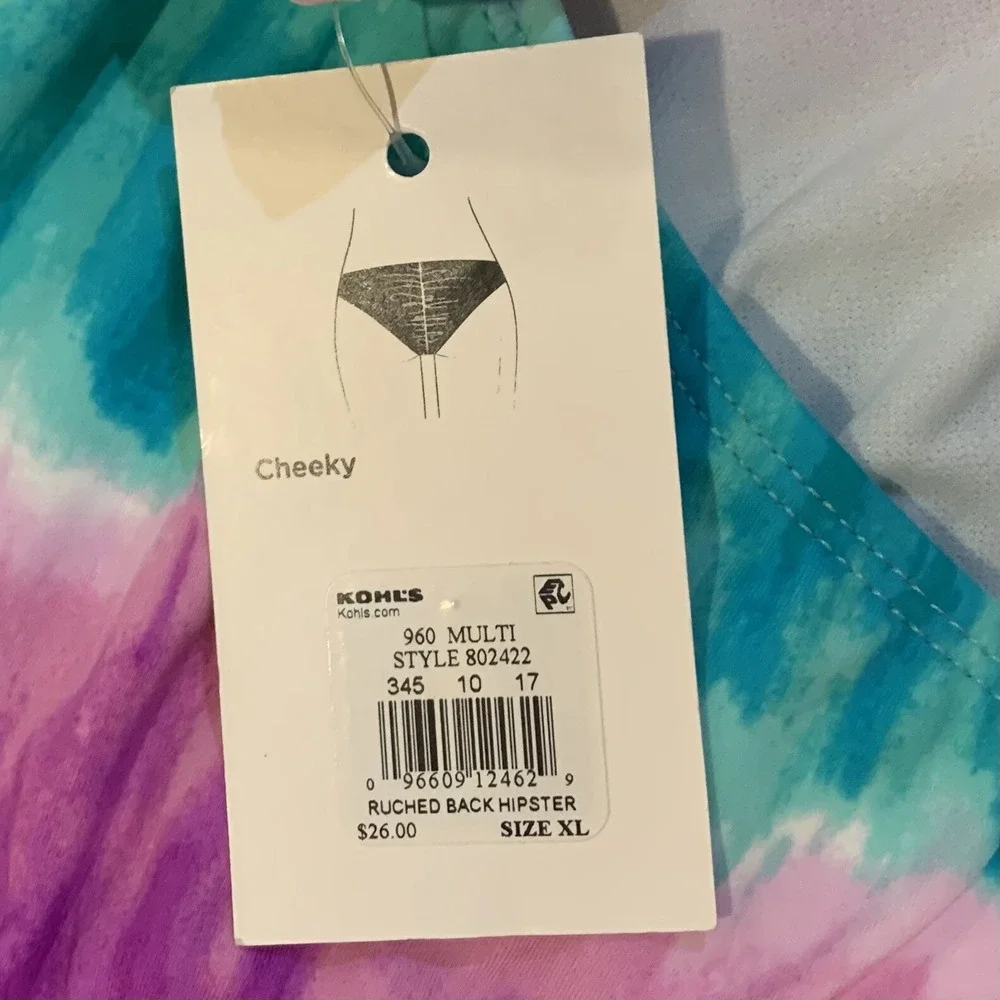 So Juniors Girls Ruched Back Hipster Swim Bottoms XL New with Tags Cheeky Cute